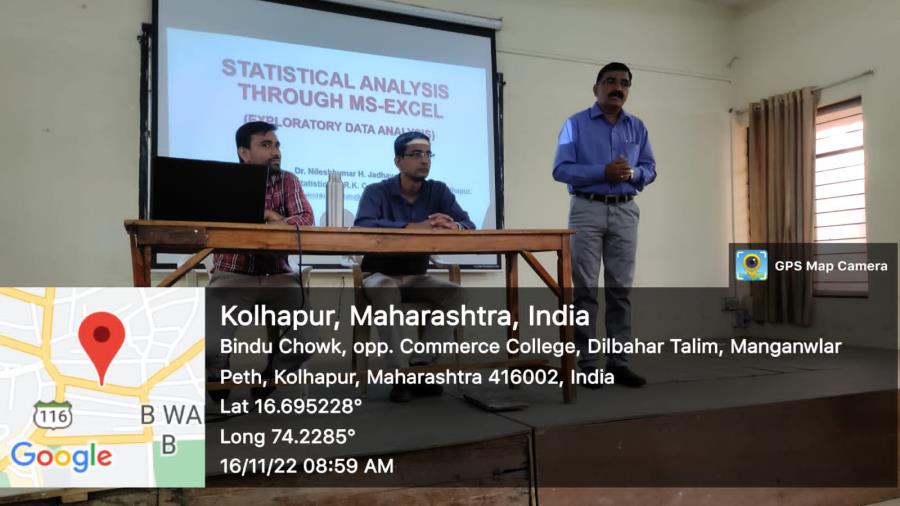 Research Workshop on use of MS-Excel in Data 